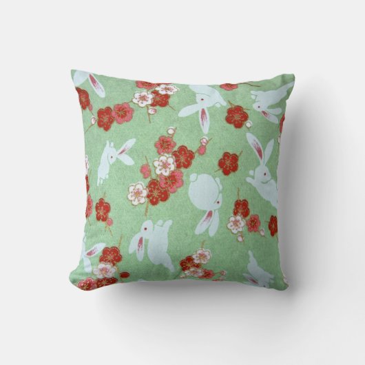 アー日本のト – サクラとウサギ – 枕 (正面)