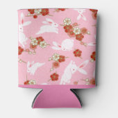 アー日本のト：ピンクサクラ&ラビットクーラーボックス 缶クーラー (正面)