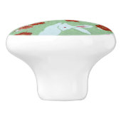 アー日本のト：緑の桜とウサギのノブ セラミックノブ (側面)