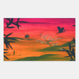 アー日本のト 長方形シール