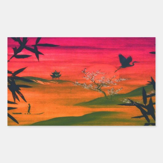 アー日本のト 長方形シール (正面)