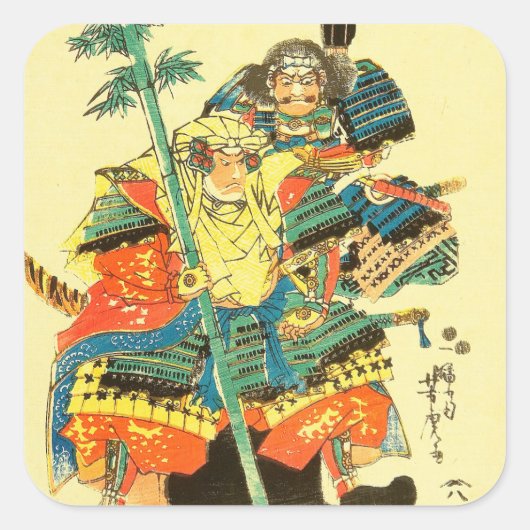 アー日本のト – Full Battle Armorで侍2人 スクエアシール (正面)