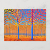 アー素晴らしトモダンウッドランドフォレスト ポストカード (正面)
