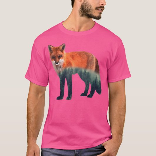 アー素晴らしトワイルド自然キツネ Tシャツ (正面)