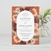 アー素朴ス&シャンパン花模様ズ結婚のdko 招待状 (スタンド正面)