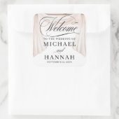 アー素朴チヴィンテージバラ結婚の歓迎 スクエアシール (バッグ)