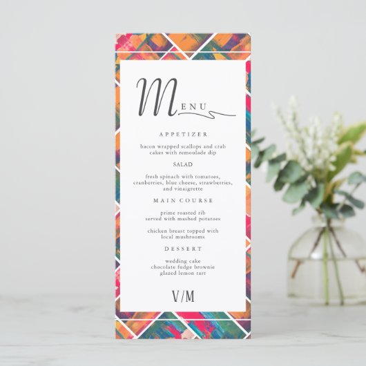 アー絵を描カラフルモダン結婚抽象芸術 メニュー (スタンド正面)