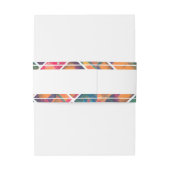 アー絵を描カラフルモダン結婚抽象芸術 招待状ベリーバンド (裏面例)