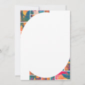 アー絵を描トカラフルモダン抽象芸術ブライダルシャワー 招待状 (裏面)