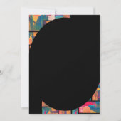 アー絵を描トカラフルモダン抽象芸術ブライダルシャワー 招待状 (裏面)