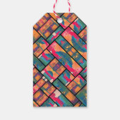 アー絵を描トカラフルモダン抽象芸術 ギフトタグ (裏面)