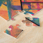 アー絵を描トカラフルモダン抽象芸術 ジグソーパズル (側面)