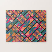 アー絵を描トカラフルモダン抽象芸術 ジグソーパズル (横)