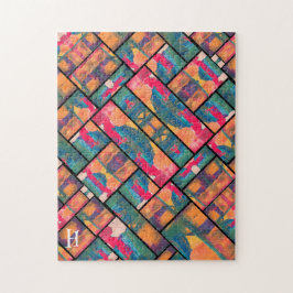 アー絵を描トカラフルモダン抽象芸術 ジグソーパズル