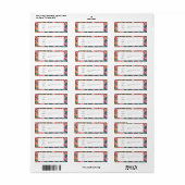 アー絵を描トカラフルモダン結婚の差出人住所 ラベル (フルシート)