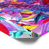 アー絵を描トハート、ブラシストローク ポスター (角)