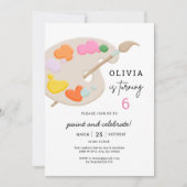 アー絵を描トバースデーパーティール 招待状 (正面)