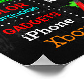 アー絵を描トバースデーパーティーChalkboardサイン ポスター (角)