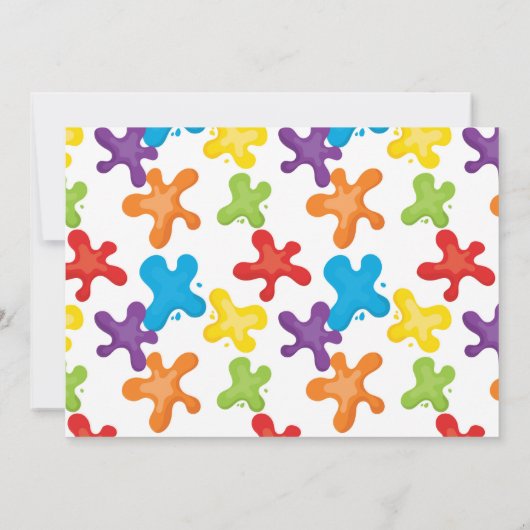 アー絵を描ト絵を描バースデーパーティ招待状 招待状 (裏面)