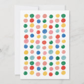 アー絵画トパーティーボーイ絵画誕生日 招待状 (裏面)