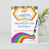 アー絵画ト誕生日パーティーの招待 招待状 (スタンド正面)