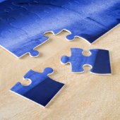 アー航海のトオランダスタイルデルフトブルー魚釣りボート ジグソーパズル (側面)