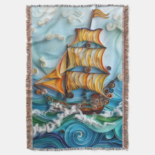 アー航海のト織りブランケット スローブランケット (正面縦)