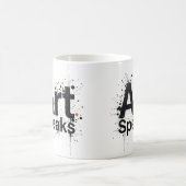 アー話ト – ミニマルタイポグラフィ コーヒーマグカップ (中央)