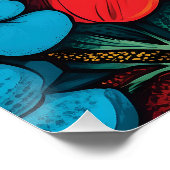 アー鮮やかトフローラポップ・アートのデザインwuthひまわり ポスター (コーナー)