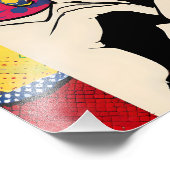 アー鮮やかトポップ・アートのポートレートレトロウォールアート フォトプリント            (角)