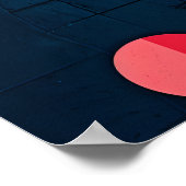 アー鮮やかトポップ・アートのポートレート：穏やかな女性 ポスター (角)