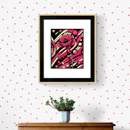 アー鮮やかトポップ・アートの・ポピー ポスター