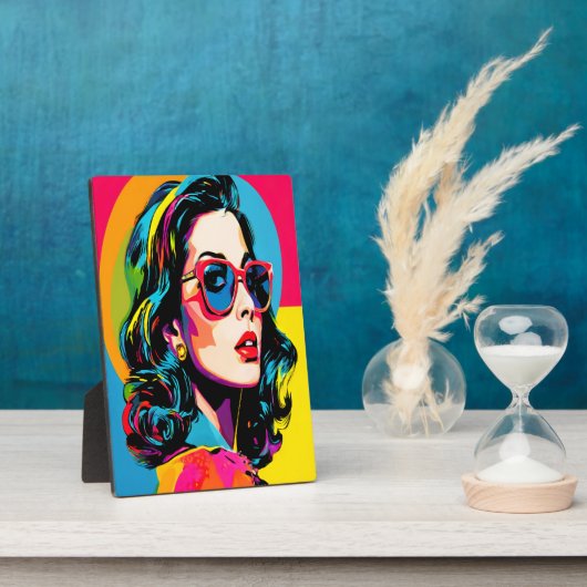 アー鮮やかト女子レトロシックウォールデコール フォトプラーク (側面)