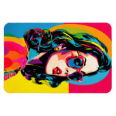 アー鮮やかト女子レトロシックウォールデコール マグネット (横)