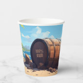 アー！海賊ボーイズ"100%ラム"ジョーク誕生日 紙コップ (正面)
