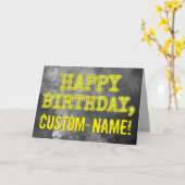 ア不気味ウラルック「ハッピーバースデー」 +名前 カード (黄色い花)