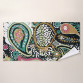 ア伝統的ジアペイズリー型モダンデザイン バスタオル (バスタオル)