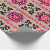 ア伝統的ジア・スザンヌ・シームレス模様 ラッピングペーパー (角)