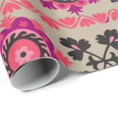 ア伝統的ジア・スザンヌ・シームレス模様 ラッピングペーパー (ロールコーナー)