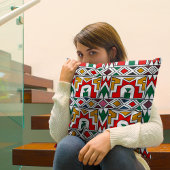 ア伝統的フカラフルリカ族先住民芸術 クッション