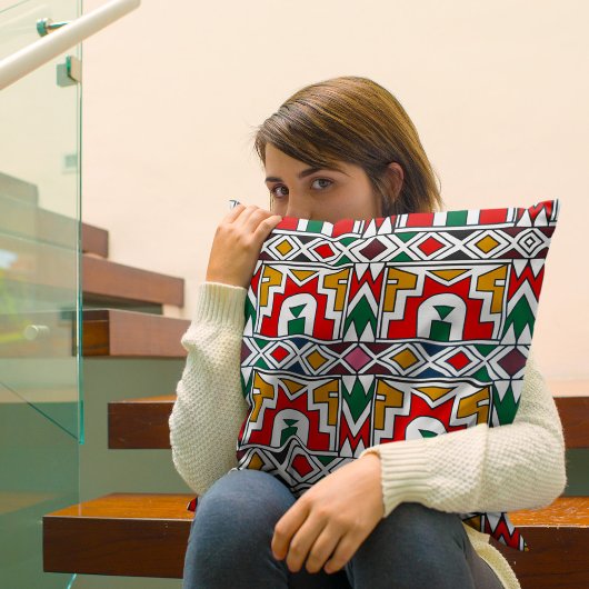 ア伝統的フカラフルリカ族先住民芸術 クッション