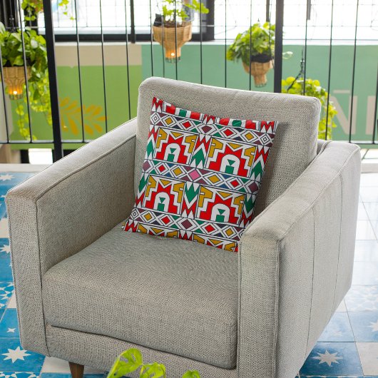 ア伝統的フカラフルリカ族先住民芸術 クッション