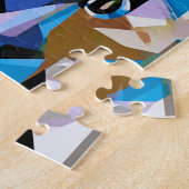 ア保フリカ系アメリカ人女性ブラックアート ジグソーパズル (側面)