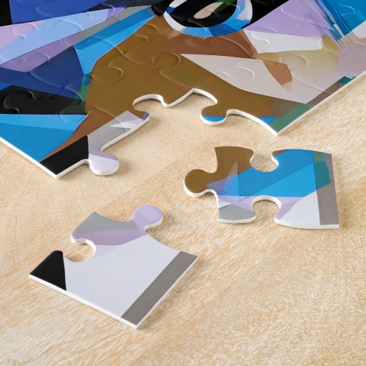 ア保フリカ系アメリカ人女性ブラックアート ジグソーパズル (側面)