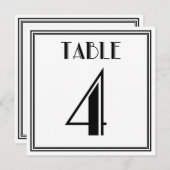 ア品亮デコ テーブルナンバー4 招待状 (正面/裏面)