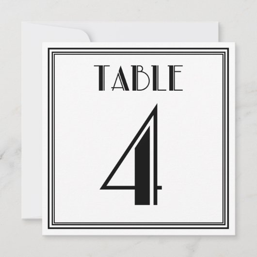 ア品亮デコ テーブルナンバー4 招待状 (正面)