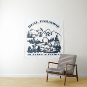 ア実在プレス狩りと魚釣り タペストリー (インサイチュ)