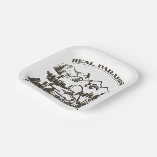 ア実在プレス狩りと魚釣り ペーパープレート (傾斜あり)