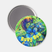 ア忙しビー忘れメーないフラワーマグネット マグネット (正面/裏面)