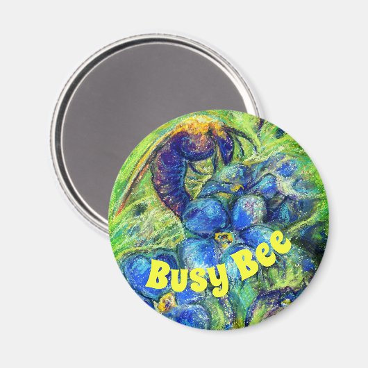 ア忙しビー忘れメーないフラワーマグネット マグネット (正面/裏面)